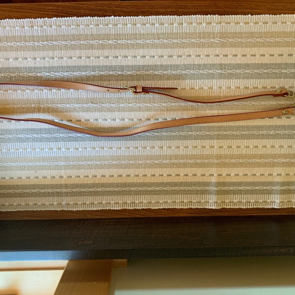 ☀️GUC Dooney & Bourke Signature top handle shoulder bag w/leather trim - Picture 14 of 15